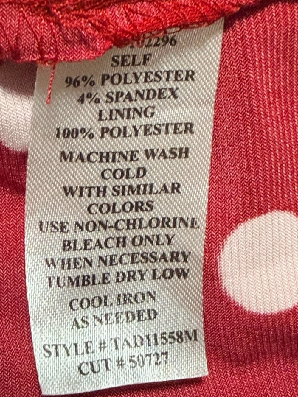 Sz 8 Connected Red & White Polka Dot Dress - Picture 6 of 6